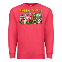 Cardinal Happy Easter Animal Car Premium Sweatshirt - CowhideDigitalArt
