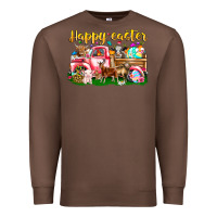 Chestnut Happy Easter Animal Car Premium Sweatshirt - CowhideDigitalArt