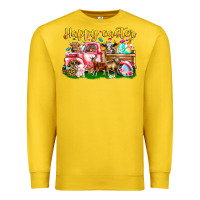 Lemon Happy Easter Animal Car Premium Sweatshirt - CowhideDigitalArt