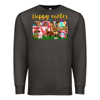 Smoke Happy Easter Animal Car Premium Sweatshirt - CowhideDigitalArt