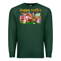 Sports Green Happy Easter Animal Car Premium Sweatshirt - CowhideDigitalArt