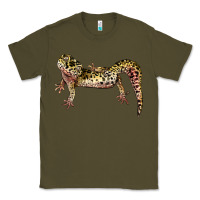 Army Green Gecko Lizard Illustrations Classic Tee - LillyAllenDesigns