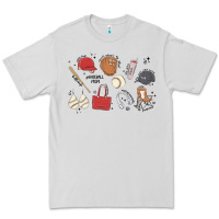 Dove Grey baseball mom Premium Tee - MaliasSmallBusiness