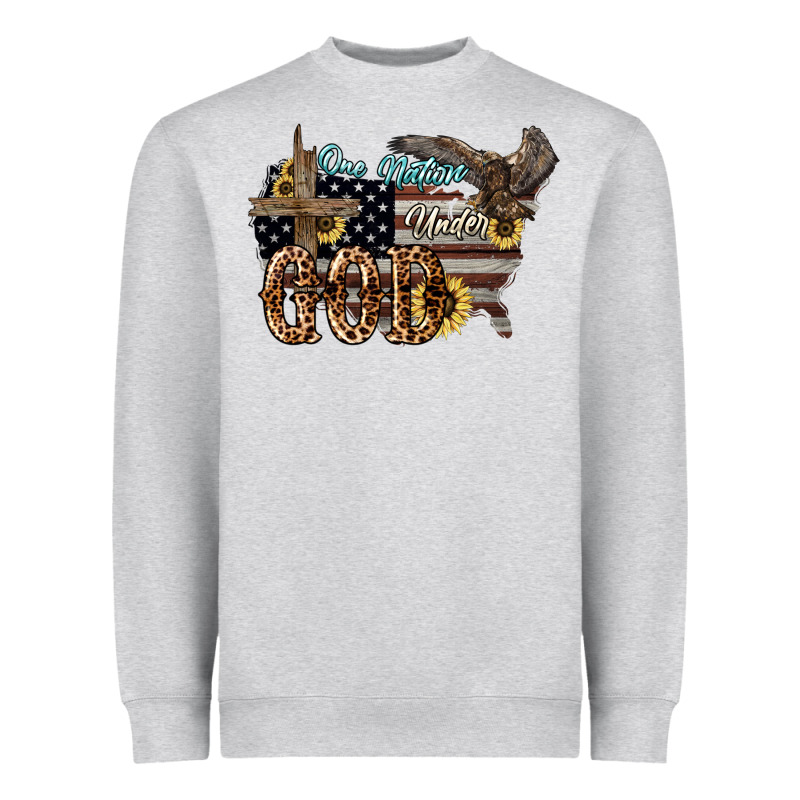 One Nation Under God 4th Of July Heavyweight Sweatshirt by HowdyJamesFarm | Teevron