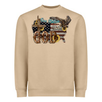 Mushroom One nation under god 4th of july Heavyweight Sweatshirt - HowdyJamesFarm