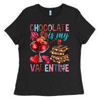 Black chocolate is my valentine Ladies Tee - NancyCooperArtShop