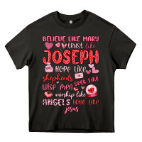Asphalt believe like mary trust like joseph valentine s da Heavy Core Tee - MaliasSmallBusiness