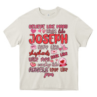 Cream believe like mary trust like joseph valentine s da Heavy Core Tee - MaliasSmallBusiness