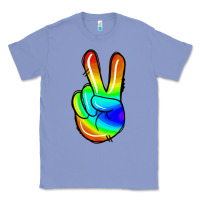 Colony Blue rainbow peace sign Classic Tee - Jasminsmagicworld