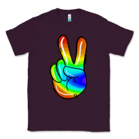 Plum rainbow peace sign Classic Tee - Jasminsmagicworld