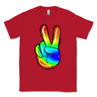 Red rainbow peace sign Classic Tee - Jasminsmagicworld