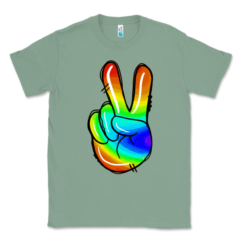 Rainbow Peace Sign Classic Tee by Jasminsmagicworld | Teevron