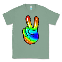 Sage rainbow peace sign Classic Tee - Jasminsmagicworld
