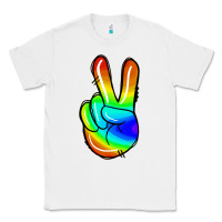 White rainbow peace sign Classic Tee - Jasminsmagicworld