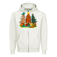 Oatmeal Heather christmas basketball trees bbs Zipper Hoodie - BundleAndBundleShop