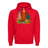Red christmas basketball trees bbs Zipper Hoodie - BundleAndBundleShop