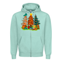 Seafoam christmas basketball trees bbs Zipper Hoodie - BundleAndBundleShop