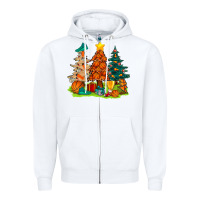 White christmas basketball trees bbs Zipper Hoodie - BundleAndBundleShop