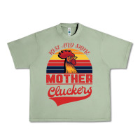 Oil Green Rise And Shine Mother Cluckers Urban Heavy Tee - Bettercallsaul