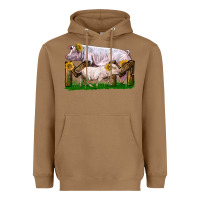 Toasted Coconut Mom With White Chester Pig And Baby Pig Heavyweight Hoodie - LillyAllenDesigns