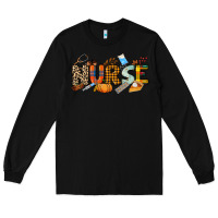 Black Fall Nurse Long Sleeve Tee - NancyCooperArtShop