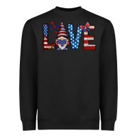 Black 4th Of July love gnome Heavyweight Sweatshirt - HowdyJamesFarm