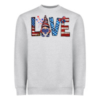 4th Of July Love Gnome Heavyweight Sweatshirt | Teevron