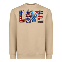 Mushroom 4th Of July love gnome Heavyweight Sweatshirt - HowdyJamesFarm