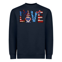 Navy 4th Of July love gnome Heavyweight Sweatshirt - HowdyJamesFarm