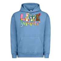 Pigment Pebble Blue love summer with gnome Urban Hoodie - Artiststas