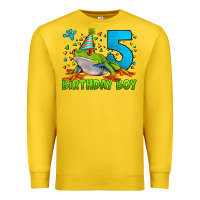 Lemon Birthday Boy Frog Age 5 Premium Sweatshirt - LillyAllenDesigns