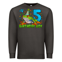 Smoke Birthday Boy Frog Age 5 Premium Sweatshirt - LillyAllenDesigns