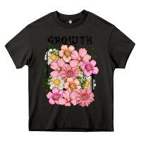 Asphalt growth flower Heavy Core Tee - MaliasSmallBusiness