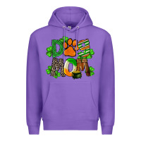 Purple St. Patricks Dog Mom Premium Hoodie - FaDigitalArtStudio