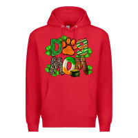 Red St. Patricks Dog Mom Premium Hoodie - FaDigitalArtStudio