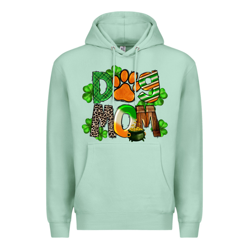 St. Patricks Dog Mom Premium Hoodie by FaDigitalArtStudio | Teevron