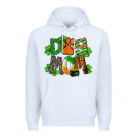 White St. Patricks Dog Mom Premium Hoodie - FaDigitalArtStudio