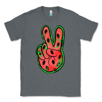 Charcoal Heather watermelon peace sign Classic Tee - Jasminsmagicworld