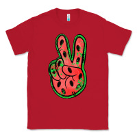 Red watermelon peace sign Classic Tee - Jasminsmagicworld