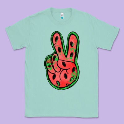 Watermelon Peace Sign Classic Tee Designed By Jasminsmagicworld
