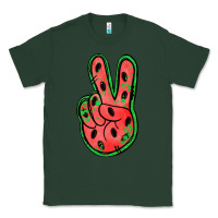 Sports Green watermelon peace sign Classic Tee - Jasminsmagicworld