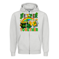 Dove Grey St. Patrick's Day better together Zipper Hoodie - FaDigitalArtStudio