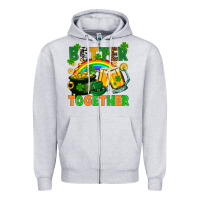 Heather Grey St. Patrick's Day better together Zipper Hoodie - FaDigitalArtStudio