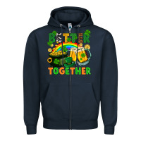 Navy St. Patrick's Day better together Zipper Hoodie - FaDigitalArtStudio