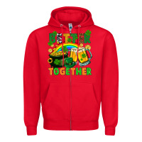 Red St. Patrick's Day better together Zipper Hoodie - FaDigitalArtStudio