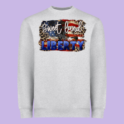 Sweet Land Of Liberty 4th Of July Heavyweight Sweatshirt Designed By Cowgirlartshop