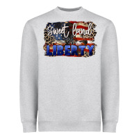 Heather Grey Sweet land of liberty 4th of july Heavyweight Sweatshirt - CowGirlArtShop