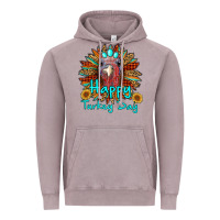Vintage Zinc happy turkey day sunflower Vintage Hoodie - RanaPortraitStore