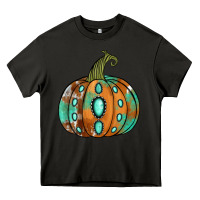 Asphalt Western cowhide turquoise pumpkin Heavy Core Tee - NancyCooperArtShop