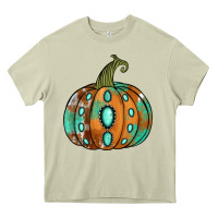 Mossy Western cowhide turquoise pumpkin Heavy Core Tee - NancyCooperArtShop